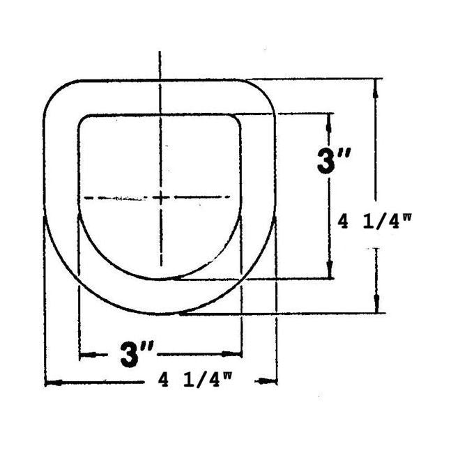 Heavy-Duty 5/8" Lashing Ring with Mounting Bracket - Image 2