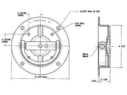 Heavy Duty Zinc Plated Tie Down with Drain Holes - Image 2
