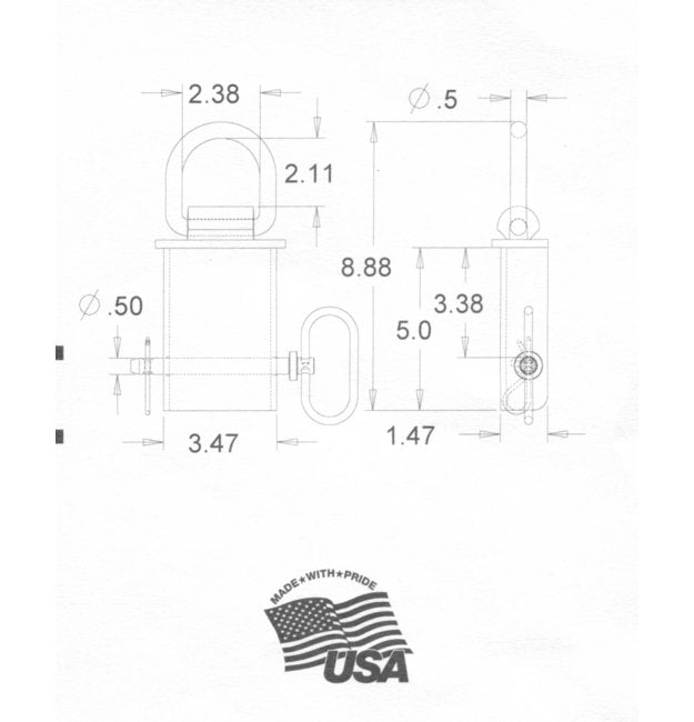 Heavy-Duty Stake Pocket D Ring Tie Down - Image 2