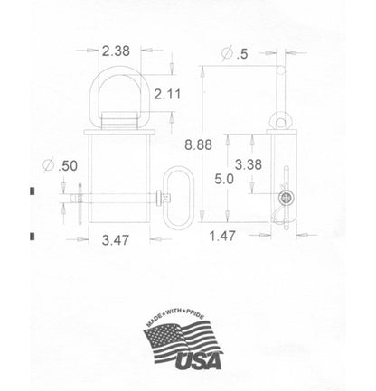 Heavy-Duty Stake Pocket D Ring Tie Down - Image 2