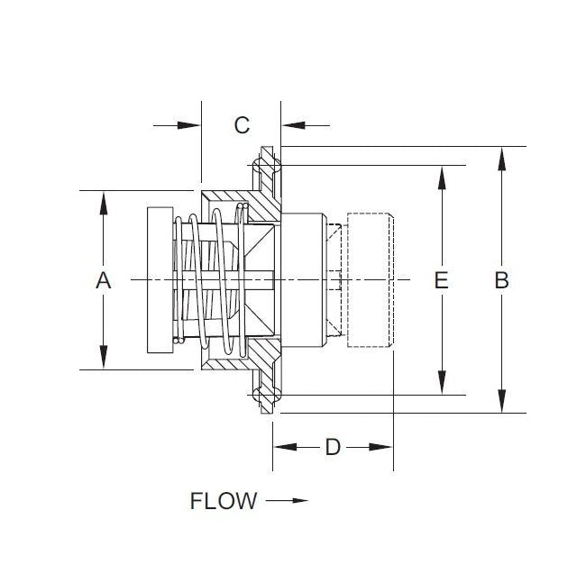 Check-All® 3/4in TC Style Sanitary Insert Check Valve - Image 2