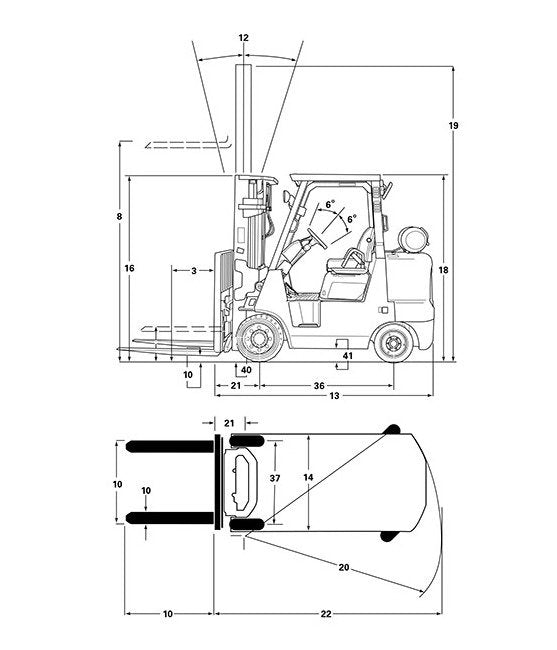 UniCarriers CF Series 12,000 lb Engine Powered Forklift - Image 2