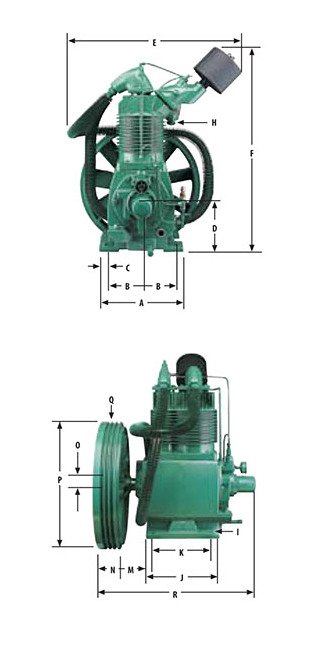 Champion® R and PL Series 5-11/16 Inch Bolt-Down Oil-Lubricated Reciprocating Air Compressor - Image 1