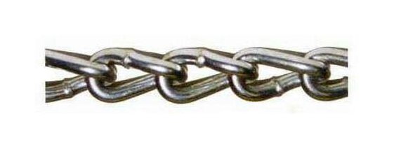 Electro-Galvanized 2 lb Twist Link Machine Chain - Image 1