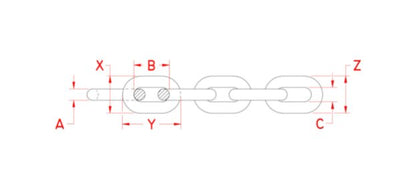 SuncorÃ‚Â® Stainless Steel 1/2 in S4 NACM Industrial Chain - Image 2