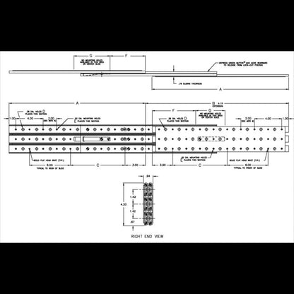 LBS-32 Extra Heavy Duty Full Extension Ball Bearing Slide - Image 2