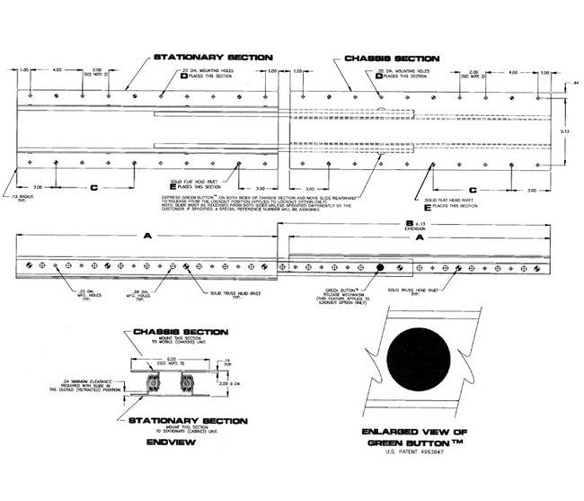 C-7000 Linear Bearing Bottom Mount Slide - Image 2