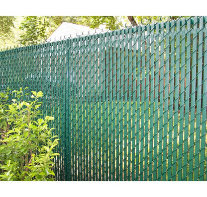 Vinyl Chain Link Fences with Privacy Slats - Image 1