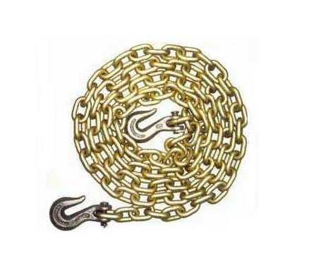 Grade 70 Gold Plated 3/8in x 20ft Tie-Down Chain by Lexco Cable - Image 1