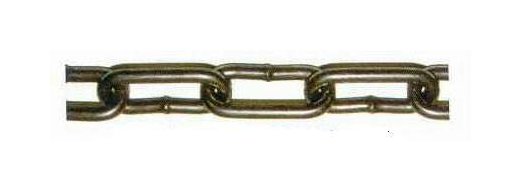 Electro-Galvanized Straight Link Machine Chain - 2 lb Size - Image 1