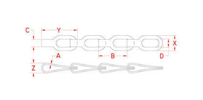 SuncorÂ® Stainless Steel Safety Chain - 0.62 Inch Length - Image 2
