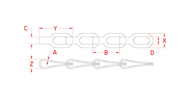 SuncorÃ‚Â® Stainless Steel Safety Chain - 0.62 Inch Length - Image 2