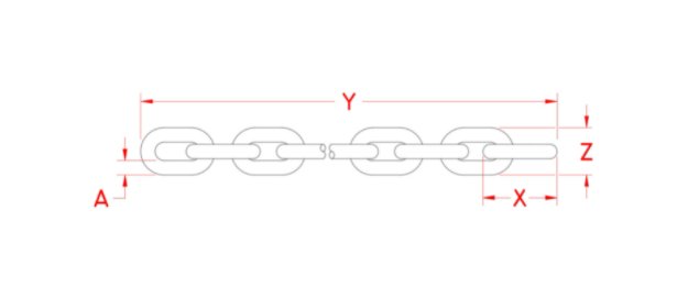 SuncorÃ‚Â® Stainless Marine Chain Pre-Pack - 1/4 in x 5 ft - Image 2