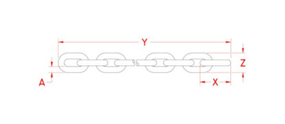 SuncorÃ‚Â® Stainless Marine Chain Pre-Pack - 1/4 in x 5 ft - Image 2