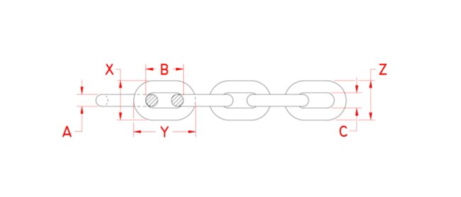 SuncorÃ‚Â® Stainless 1/2 Inch 316L Stainless Steel BBB Anchor Chain - Image 2