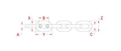 SuncorÃ‚Â® Stainless 3/16 Inch Economy Import Chain - Image 2