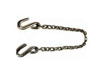 Trailer Safety Chain with 'S' Hooks, 1/4 x 27 Inch, Electro Zinc Plated