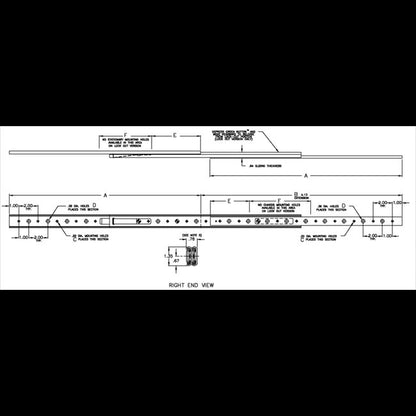 LBS-12-LO Full Extension with Lock-Out Ball Bearing Slide - Image 2