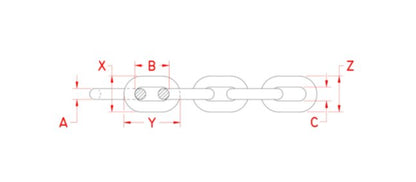 SuncorÂ® Stainless 316L Industrial Chain 1.78 Inch Height - Image 2