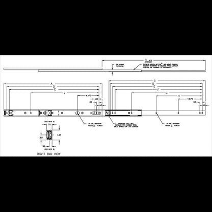 CLB-305 Full Extension with Quick Disconnect Ball Bearing Slide - Image 2