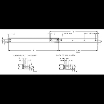 C-874 Two-Section Spacesaving Slide - Image 2