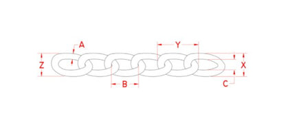 SuncorÂ® Stainless 3/32 inch S8 Twist Link Chain - Image 2