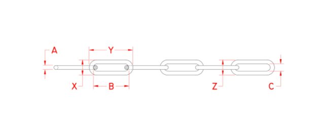 SuncorÃ‚Â® Stainless 5/32 Inch S6 Long Link Chain - Image 2