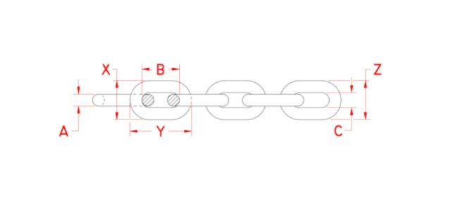 SuncorÃ‚Â® Stainless 1/4 Inch S5 Grade 50 Lifting Chain - 316L Stainless Steel - Image 2