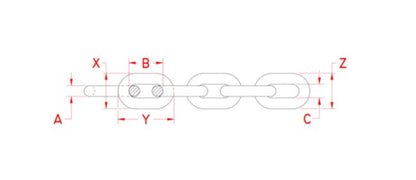 SuncorÃ‚Â® Stainless 1/4 Inch S5 Grade 50 Lifting Chain - 316L Stainless Steel - Image 2