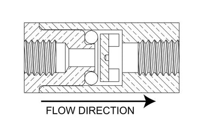 Disk Type Check Valves with 10-32 UNF Connection & Coupling Adapter - Image 3