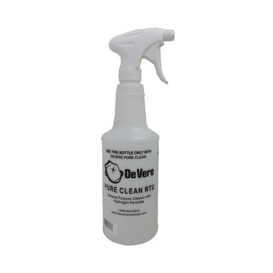 Pure Clean Black/White 32 oz. Chemical Spray Bottle with Trigger-Mist Sprayer - Image 1
