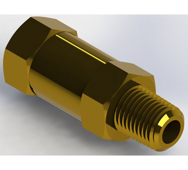 Disk Type Check Valves with Brass Body - 1/4" NPT Connections, Viton Seal - Image 1