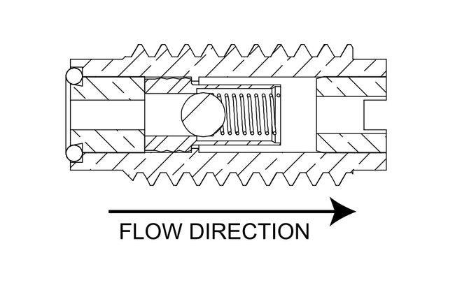 Threaded Insert Check Valves, Brass Ball Type with Metal Seat - Image 3