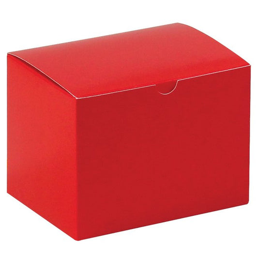Holiday Red Chipboard Carton Gift Box - 6x4.5x4.5 in - Image 1