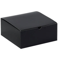 Alpha Packaging, Inc. 8x8x3.5 Black Gloss Chipboard Gift Box