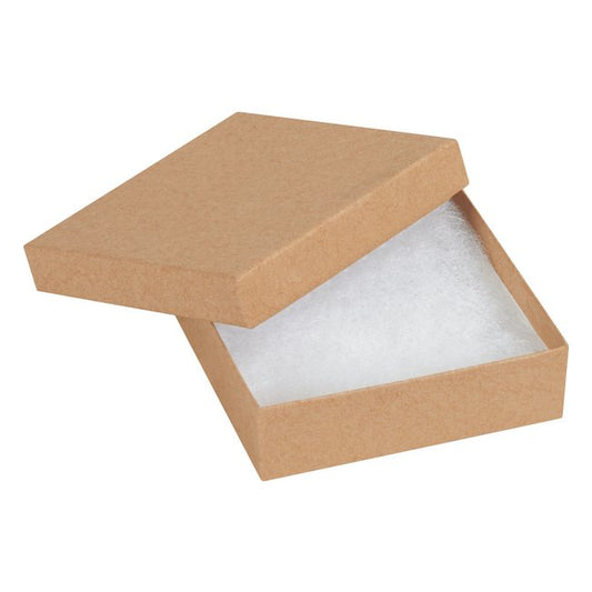 Kraft Jewelry Box 3.5x3.5x1 inches - Image 1