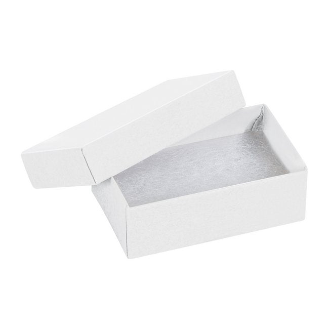 Alpha Packaging 2-1/2x1-1/2x7/8in White Jewelry Box - Image 1