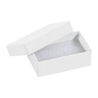 Alpha Packaging 2-1/2x1-1/2x7/8in White Jewelry Box