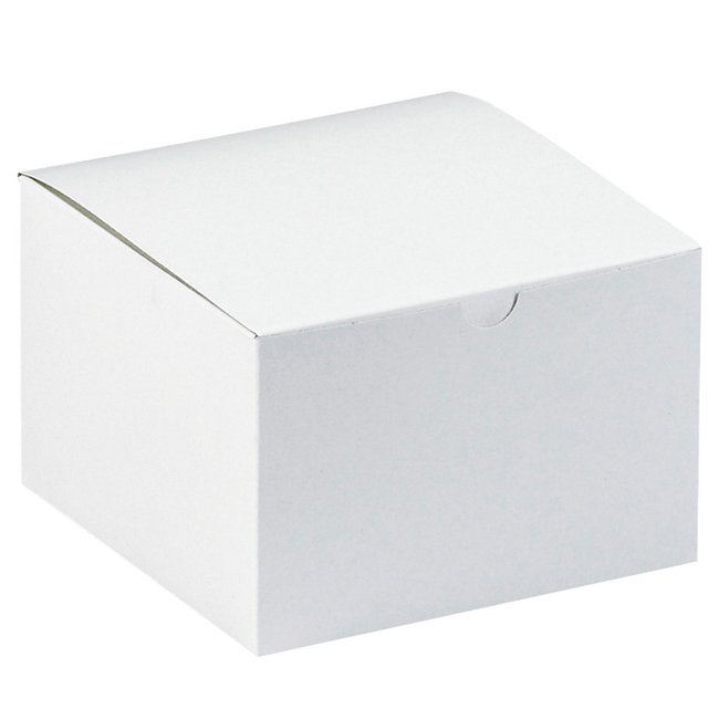 6x6x4 Fiberboard Gift Box - Pack of 100 - White - Image 1