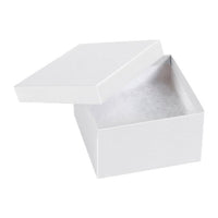 3-1/2x3-1/2x2 Jewelry Box - Set of 100, White Fiberboard