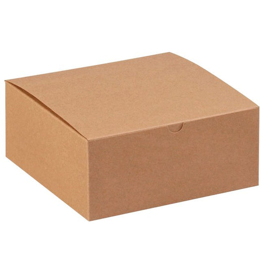 Alpha Kraft Fiberboard Gift Box - 8x8x3-1/2 in - Image 1