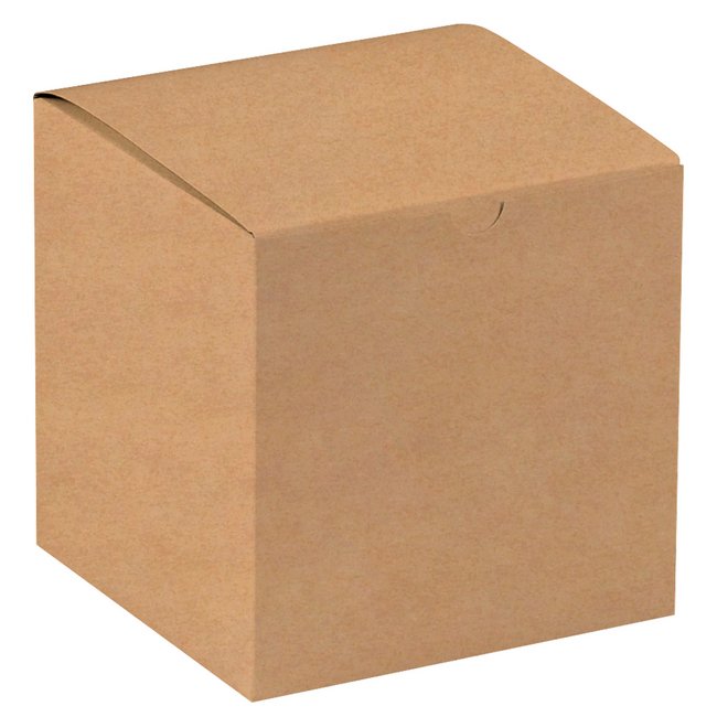 7x7x7 Kraft Gift Box - Image 1