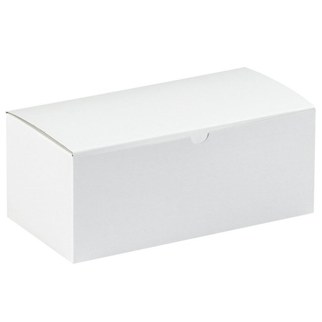 10x5x4 White Fiberboard Gift Box - Image 1