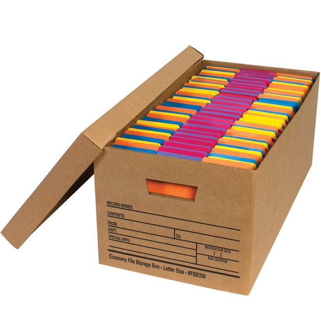 24x12x10 Economy File Storage Box - Image 1