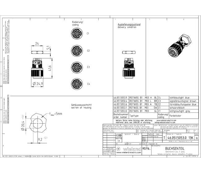 Wieland RST16I5 Outdoor Device Connector - Image 3