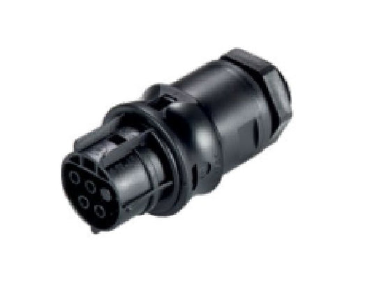 Wieland RST20I5 Female Device Connector - Straight Angle Plug, Black Color - Image 1