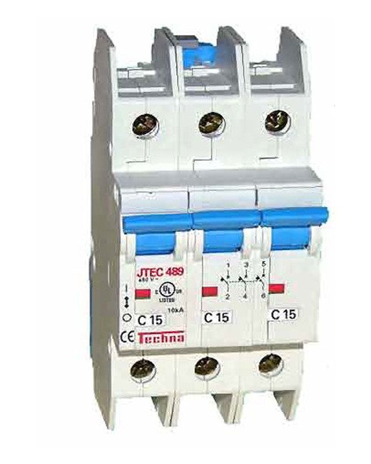 Techna JTEC 489 3 Pole Miniature Circuit Breaker - Image 1