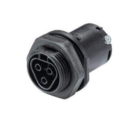 Wieland RST20I3 Female Device Connector - M25 Thread Size, Black Color
