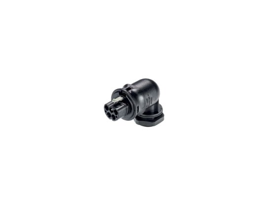 Wieland RST20I5 90° Angled Male Connector, Black - Image 1