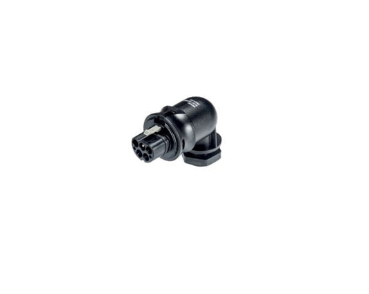 Wieland RST20I4 90-Degree Black Male Device Connector - Image 1
